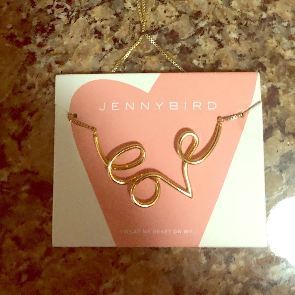 Gold “love” necklace